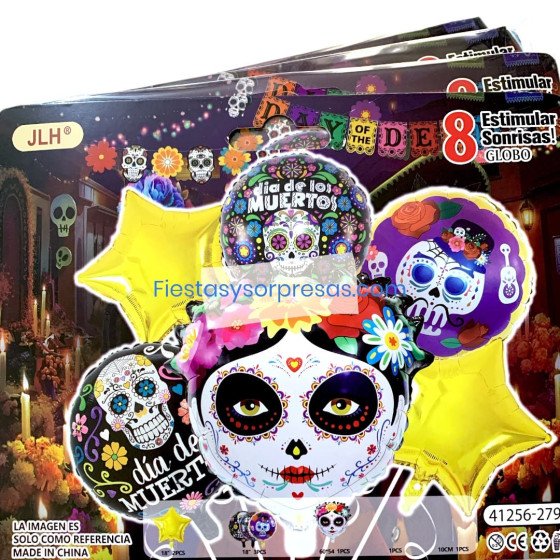 Globos metalizados de Catrina.