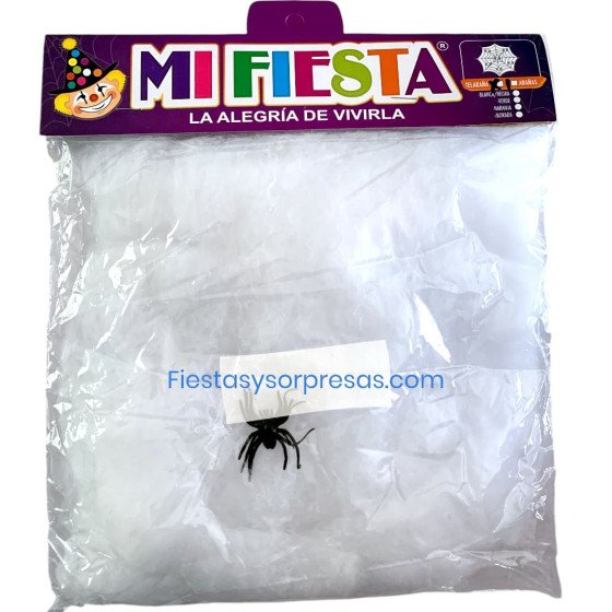 Telaraña en algodón para Halloween.