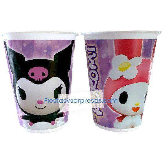 Vasos de Kuromi y My Melody