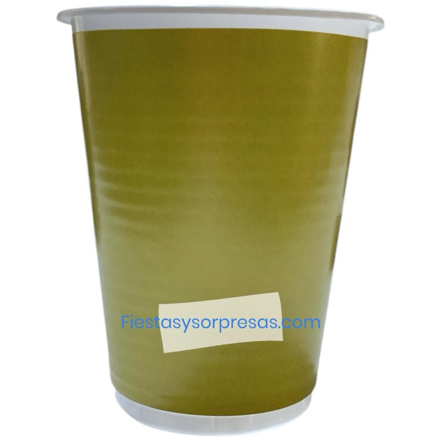 Vasos desechables color dorado. Vasos desechables color dorado.