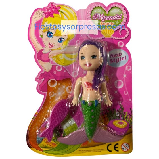 Muñeca mermaid sirena beauty con peine