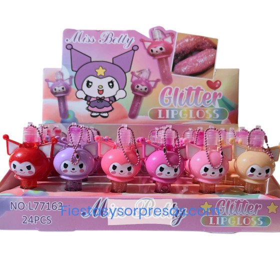 Brillo, glitter, lip gloss para labios Kuromi