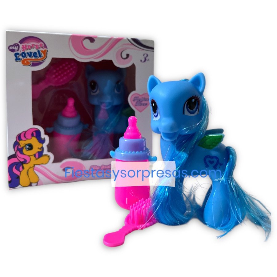 Muñeco Pequeño Pony con peine y biberón