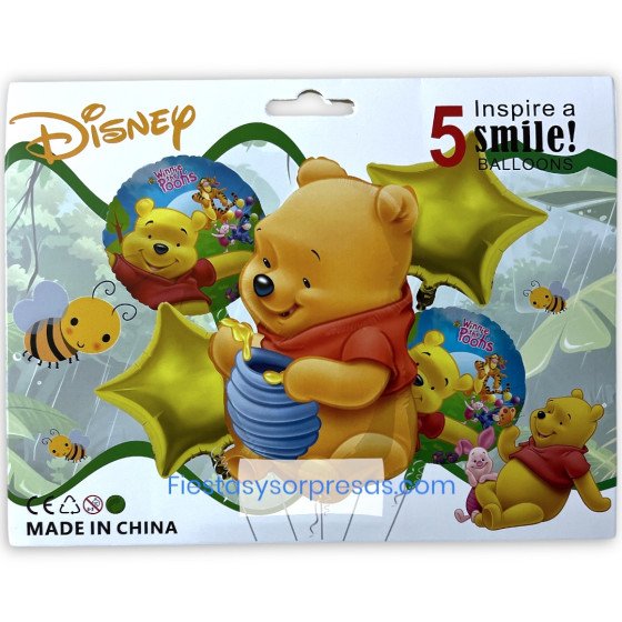Bouquet de globos de Winnie the Pooh