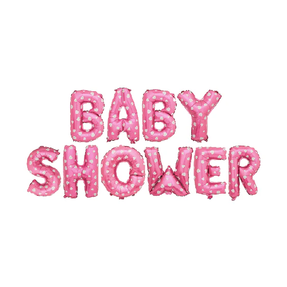Globos letras baby shower niña