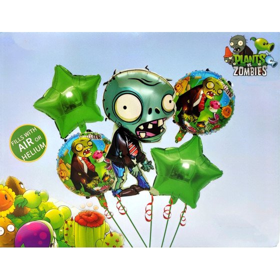 Bouquet de globos plantas versus zombies