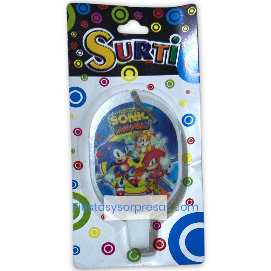 vela de cumpleaños  Sonic