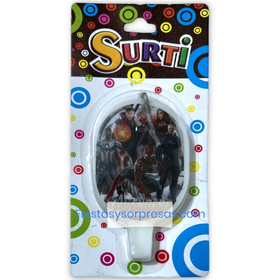 vela de cumpleaños Avengers