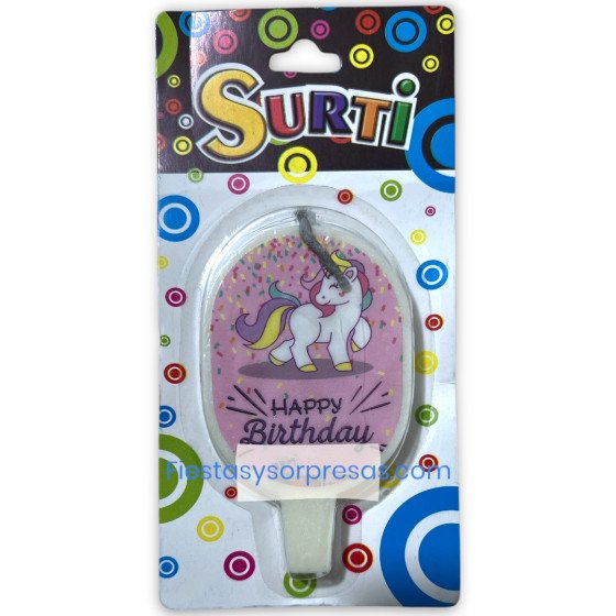 Vela de cumpleaños Unicornio