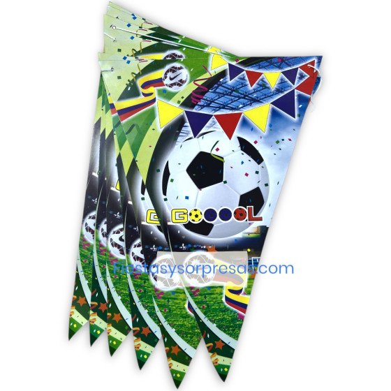 Banderines en papel de Fútbol