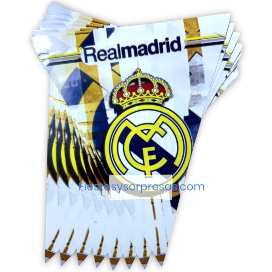 Banderines en papel de Real Madrid