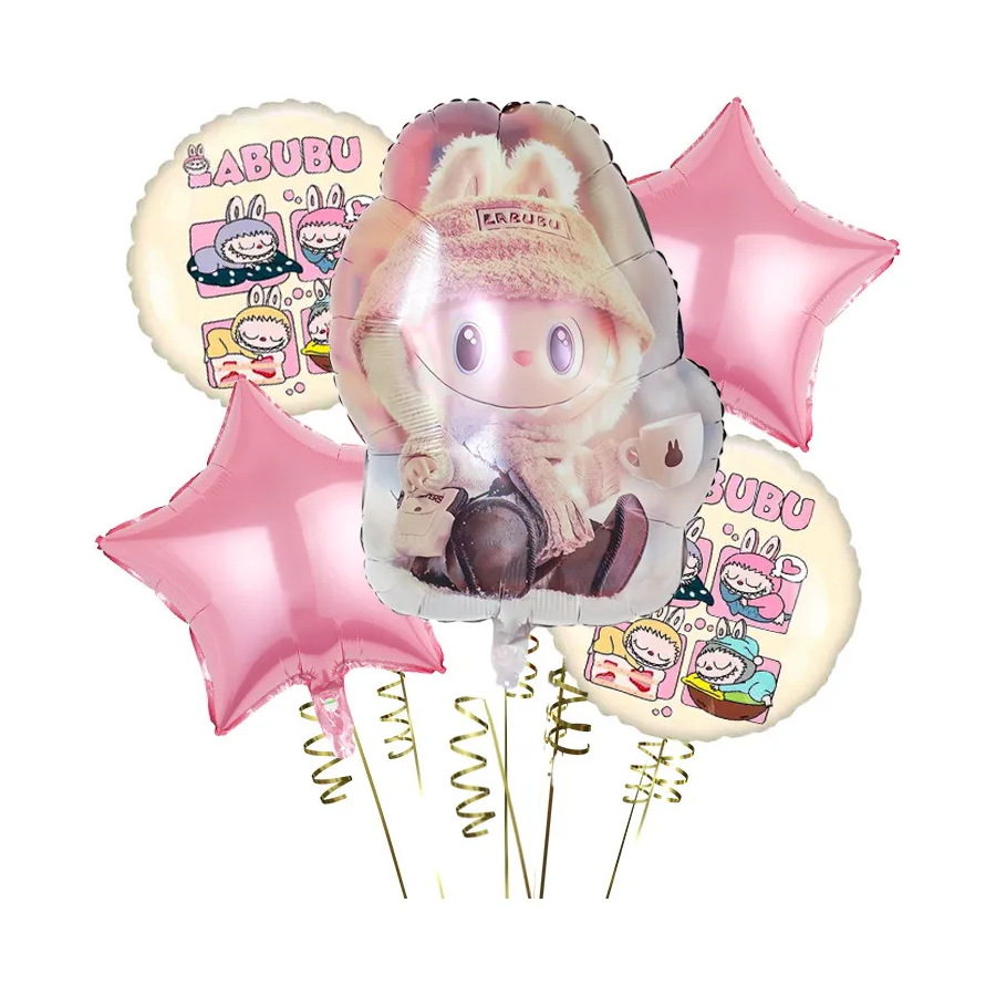 Bouquet de globos Labubu café Bouquet de globos Labubu café