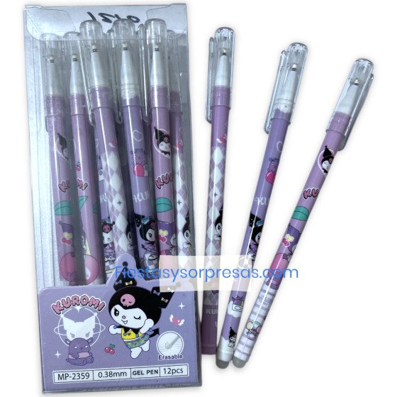 Esfero de gel borrable de Kuromi