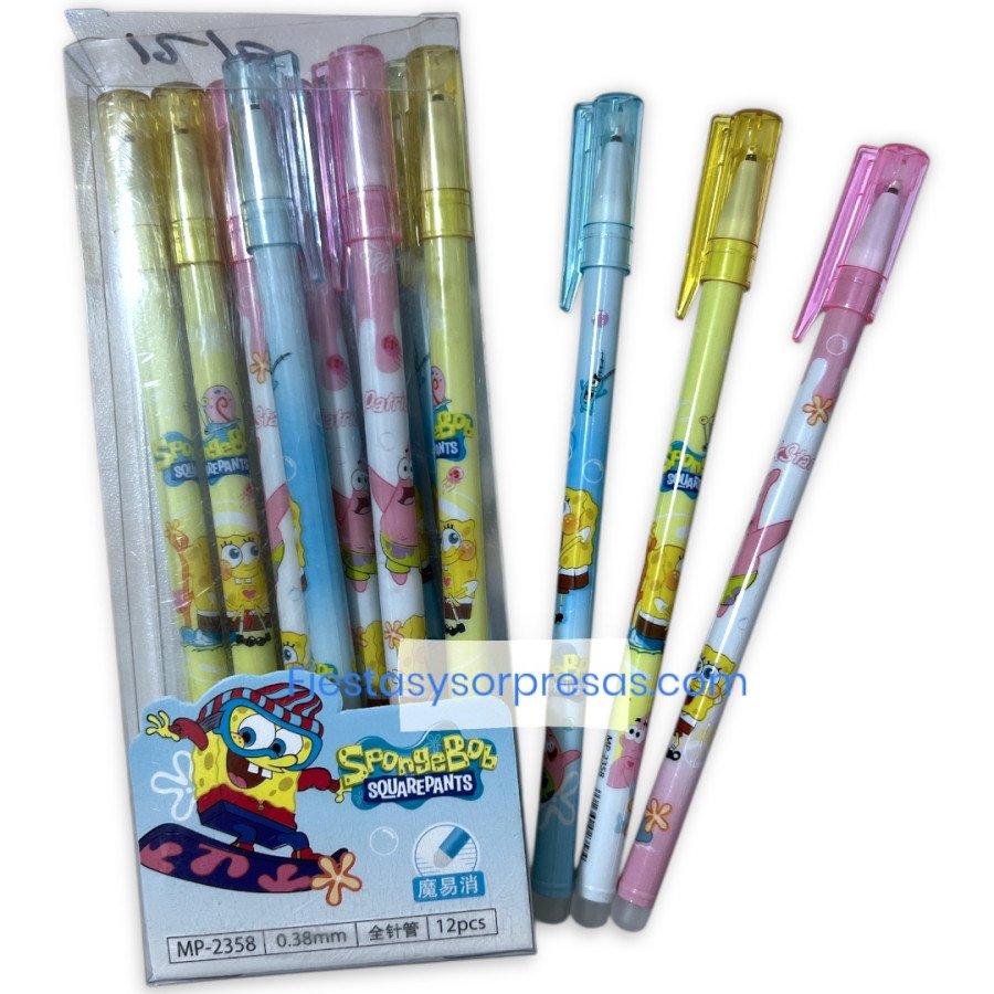 Esfero de gel borrable de Bob Esponja Esfero de gel borrable de Bob Esponja