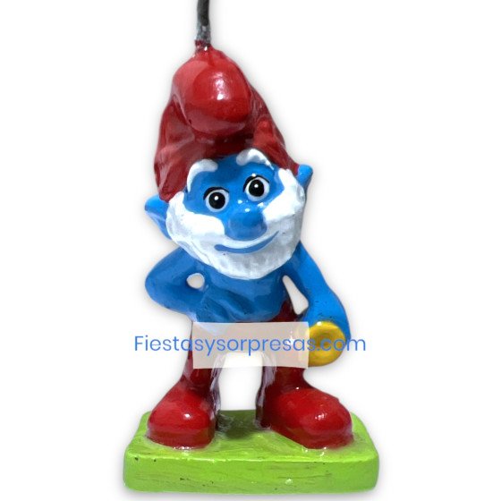 Vela de cumpleaños de Papá Pitufo