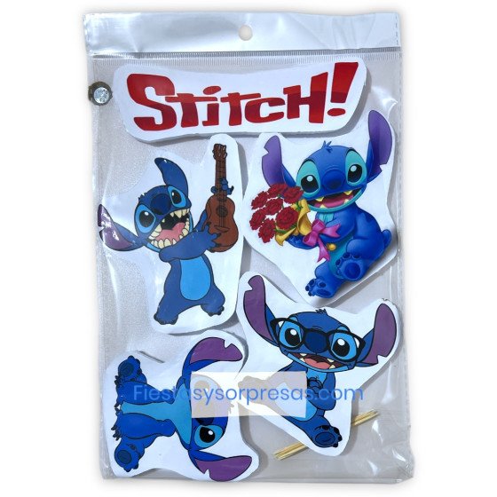Aplique para poner sobre la torta de Stitch, Topper