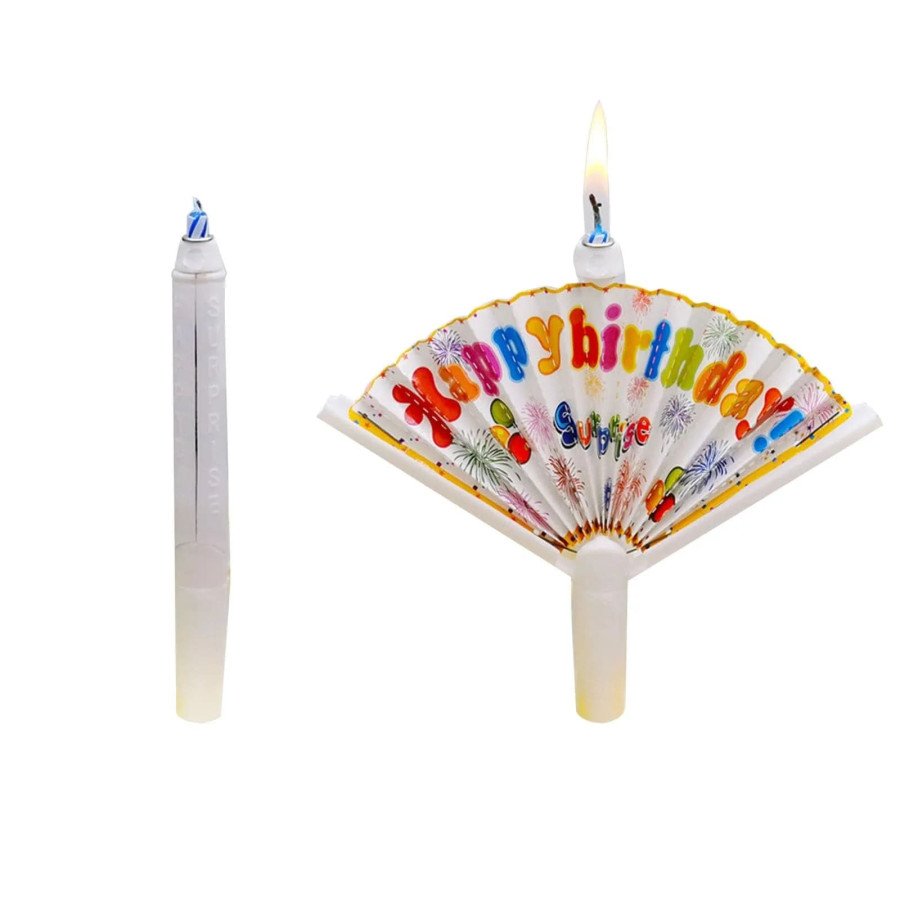 Vela reutilizable abanico