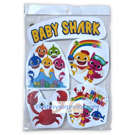 Aplique para la torta de Baby Shark