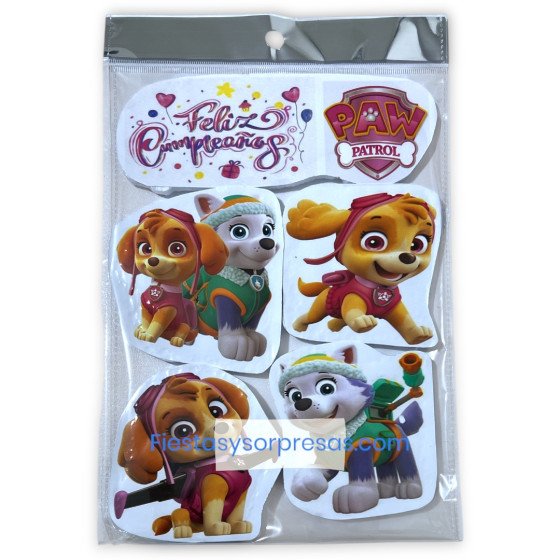 Aplique para la torta de Patrulla Canina Skye y Everest