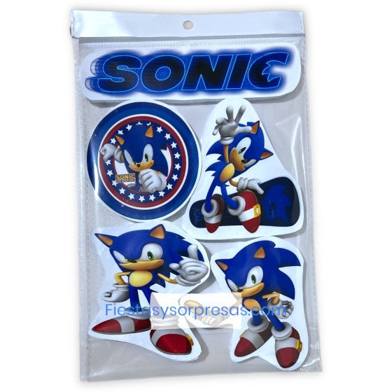 Aplique para la torta de Sonic