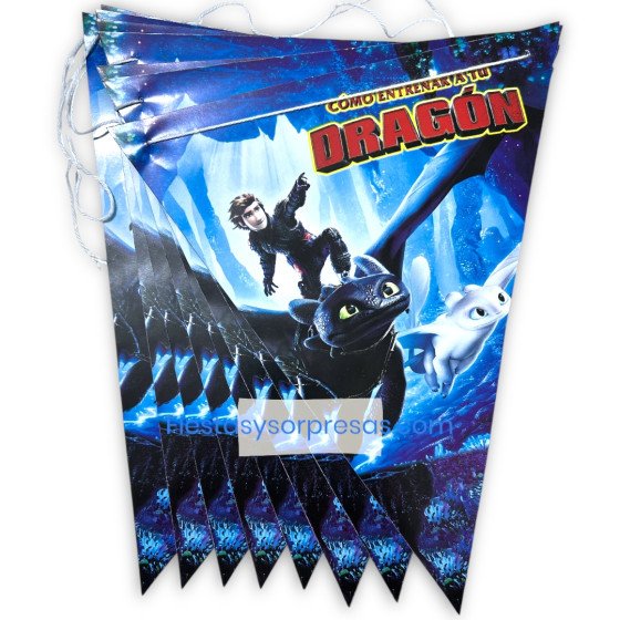 Banderines en papel de Cómo entrenar a tu Dragón