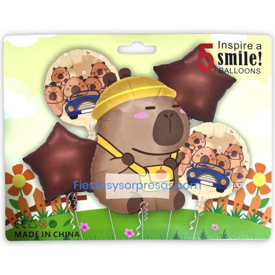 Globos metalizados de Capibara