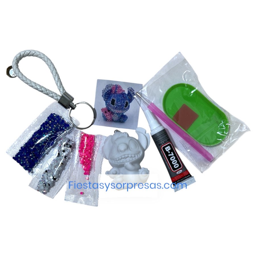 Llavero Stitch para decorar con diamantes