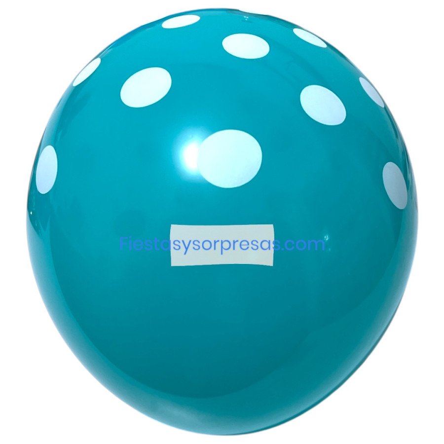 Globos polka azul caribe