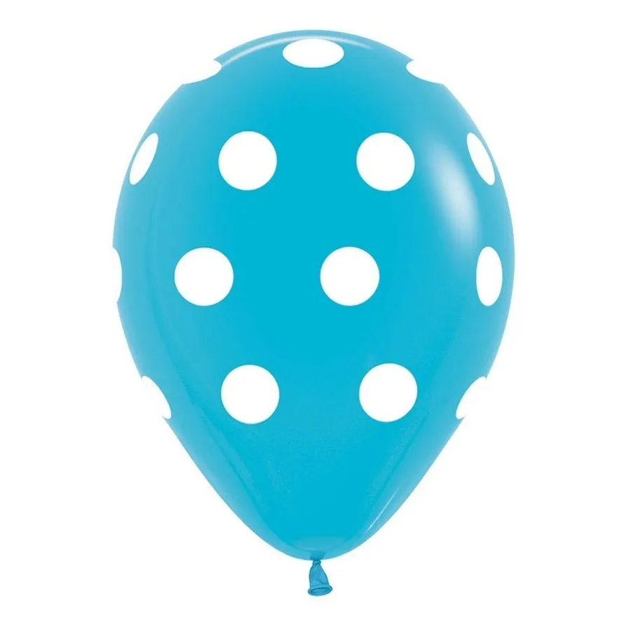 Globos polka azul claro Globos polka azul claro