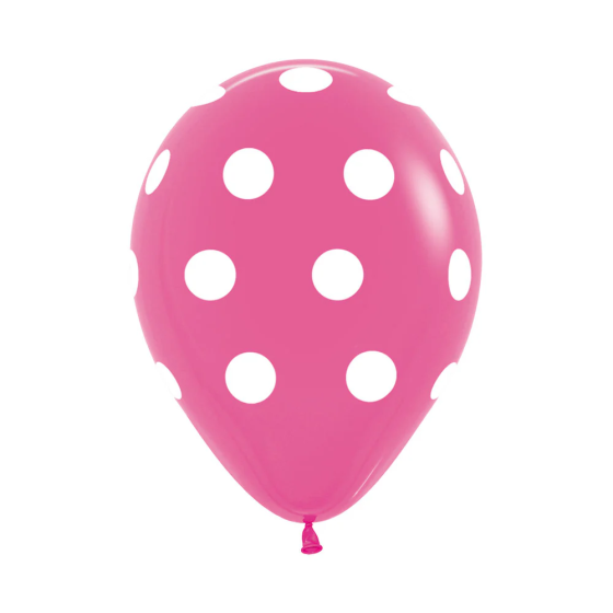 Globos polka fucsia