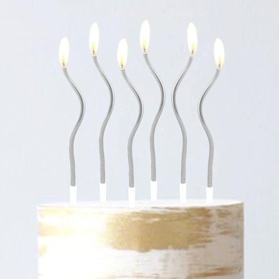 VELA ESPIRAL PLATEADA -...