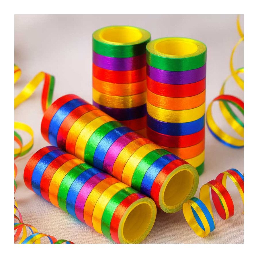 Serpentinas de papel de colores