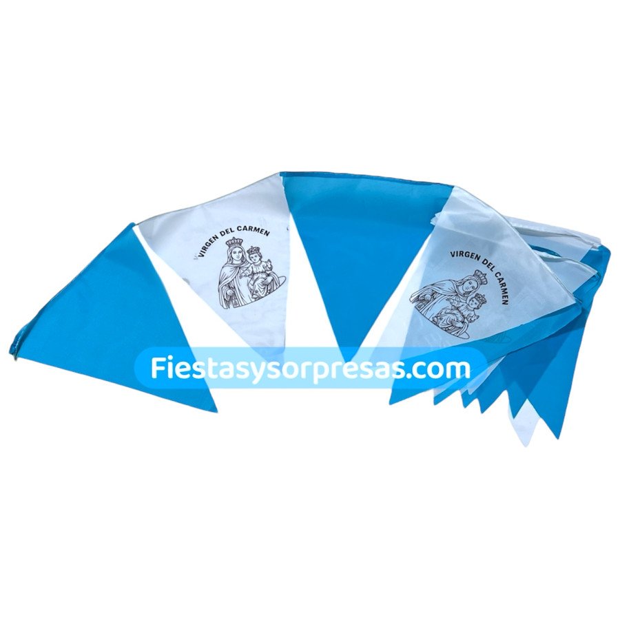 Banderín En Tela De La Virgen Del Carmen | Fiestas y Sorpresas