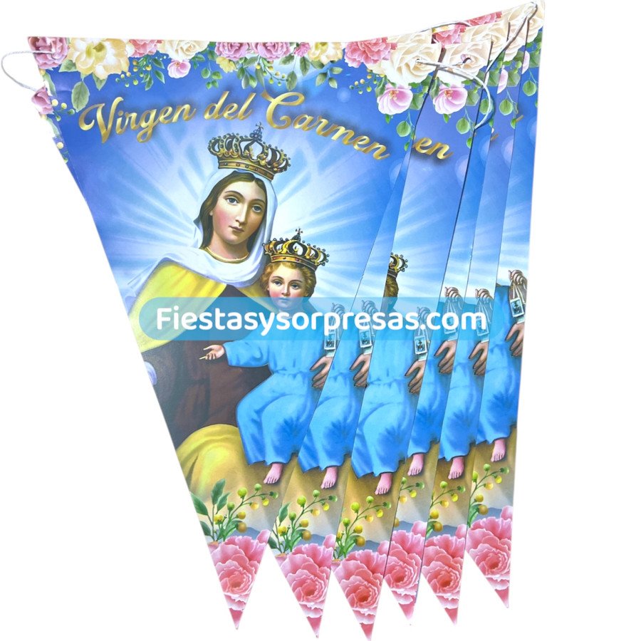 Banderín de la Virgen del Carmen