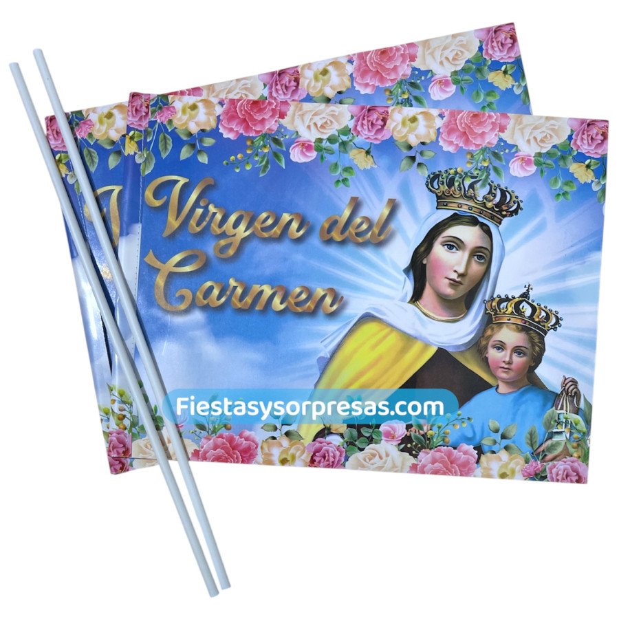 Bandera moto de la Virgen del Carmen Bandera moto de la Virgen del Carmen