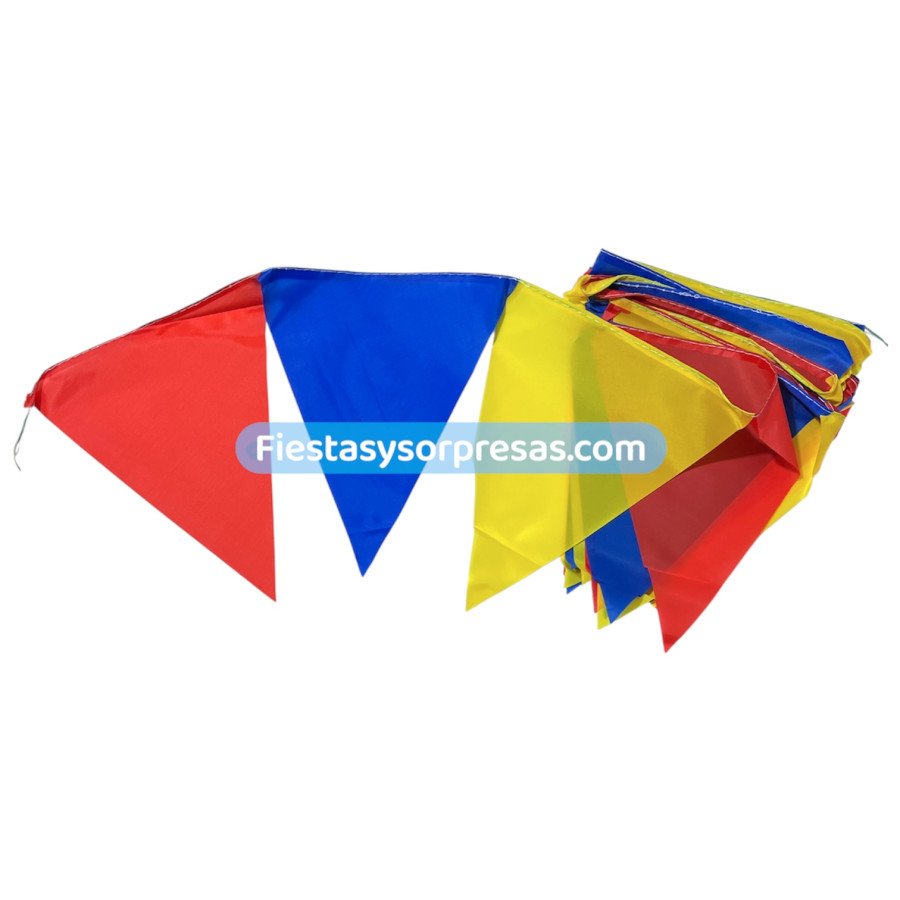 Banderines tricolor en tela