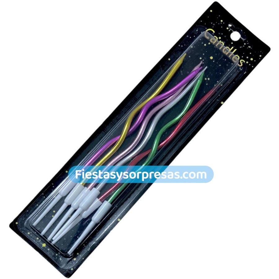 Velitas en forma de espiral multicolores