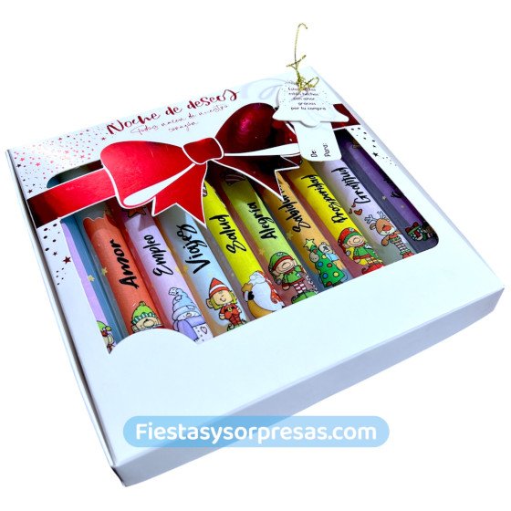 Caja día de las velitas, motivo Taller de Santa