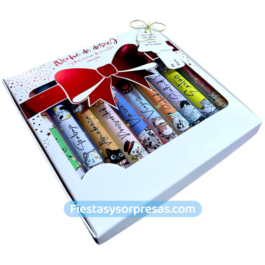 Caja de velitas navideñas, motivo Gatitos Caja de velitas navideñas, motivo Gatitos