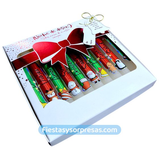 Caja de velitas navideñas, motivo Arbolito de navidad
