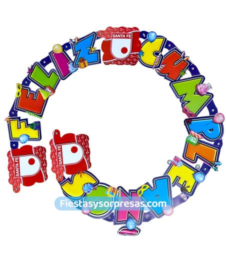 Guirnalda Feliz Cumpleaños Santa Fe | Fiestas y Sorpresas