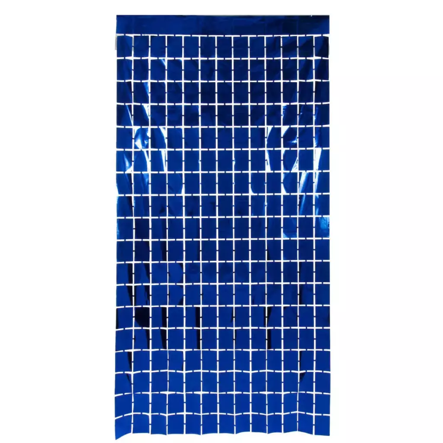 Cortina Metalizada Azul Rey Cuadros Para Decoración | Fiestas y Sorpresas