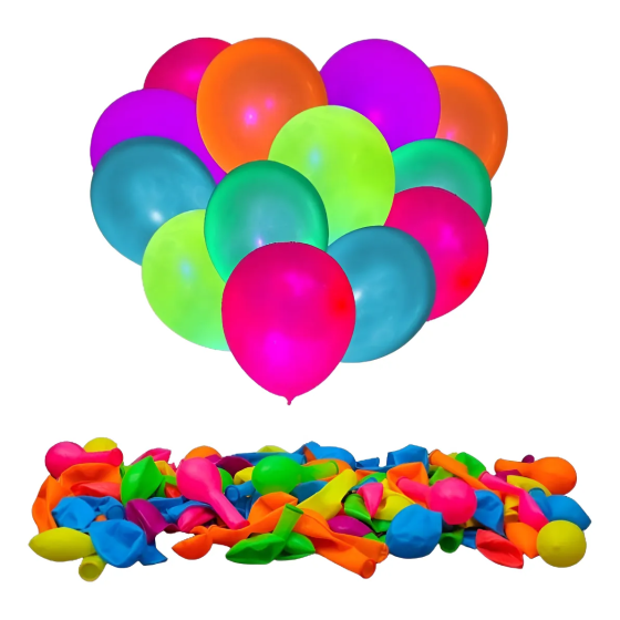 GLOBOS R12 NEÓN - PAQUETE X 20