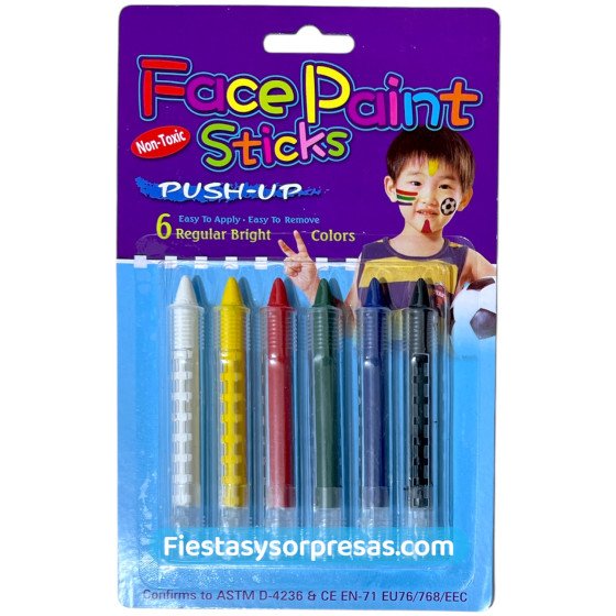 Pintura facial en crayola