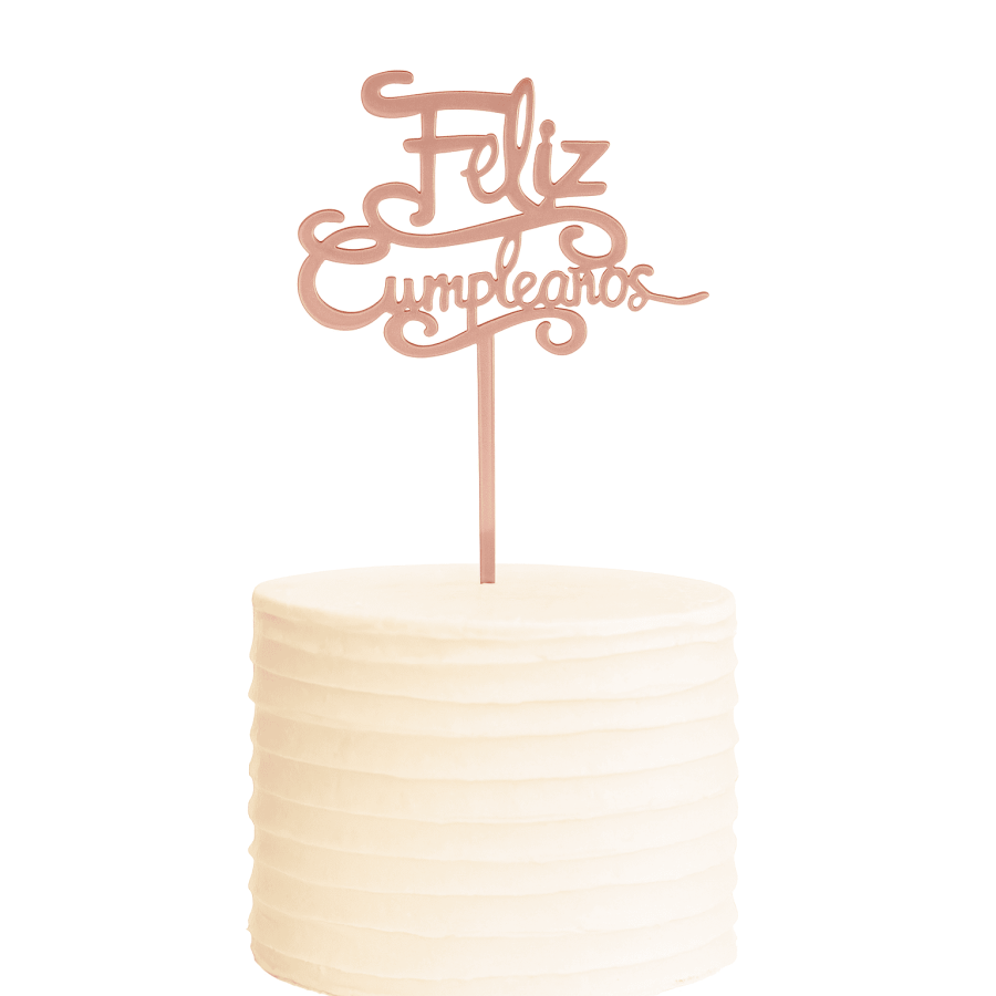 Cake topper feliz cumpleaños oro rosa Cake topper feliz cumpleaños oro rosa