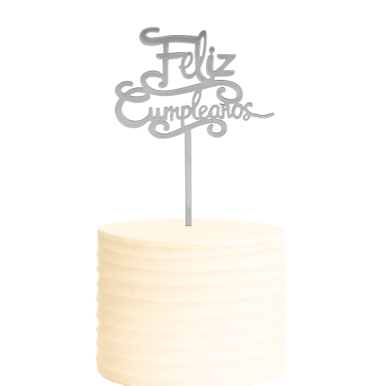 Cake topper Feliz Cumpleaños