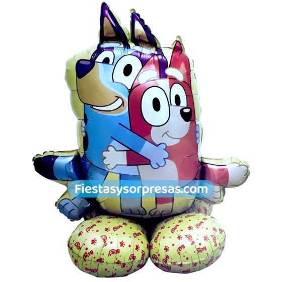 Globo metalizado Bluey para poner de pie
