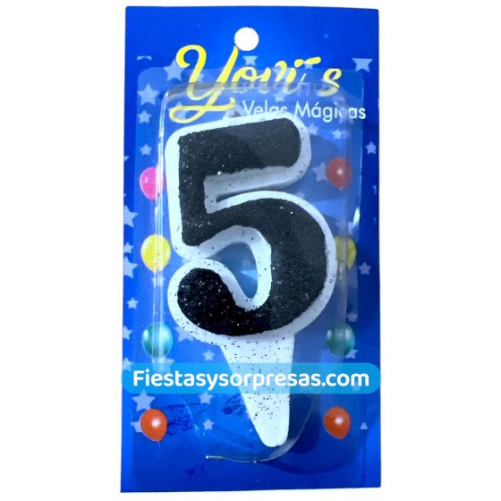 vela mágica negra número 5