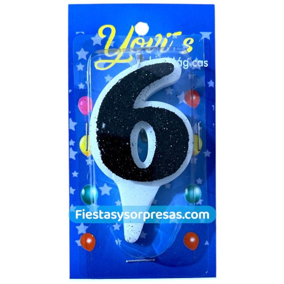 vela mágica negra número 6