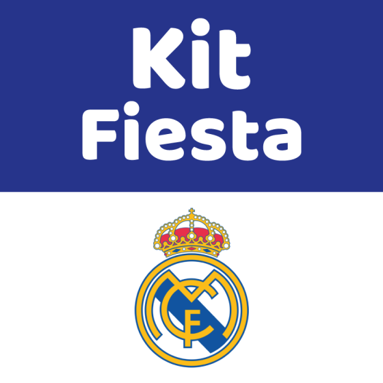 Kit de fiesta Real Madrid para 12 invitados.